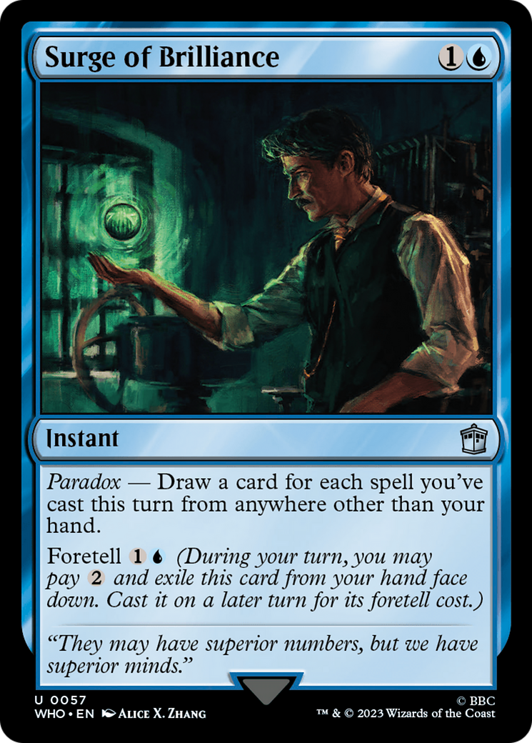 Surge of Brilliance (WHO-057) - Doctor Who Foil