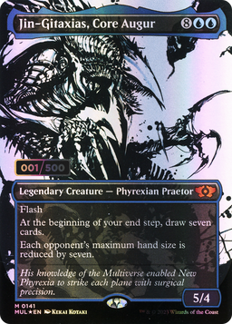 Jin-Gitaxias, Core Augur (Serial Numbered) (MUL-141) - Multiverse Legends: (Showcase) (Borderless) Foil
