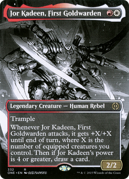Jor Kadeen, First Goldwarden (Borderless) (ONE-332) - Phyrexia: All Will Be One: (Showcase) Foil