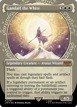 Gandalf the White (Showcase) (Surge Foil) (LTR-797) - The Lord of the Rings: Tales of Middle-earth: (Showcase) (Borderless) Foil