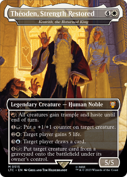 Theoden, Strength Restored - Kenrith, the Returned King (Borderless) (LTC-515) - Tales of Middle-earth Commander / Théoden, Strength Restored Foil