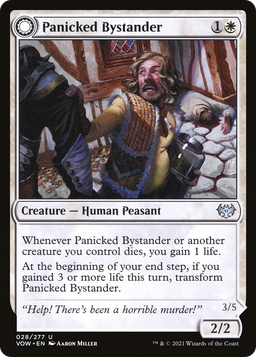 Panicked Bystander (VOW-028) - Innistrad: Crimson Vow: (Double Faced Transform) Foil