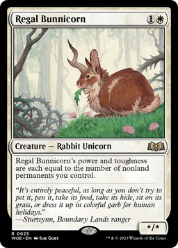 Regal Bunnicorn (WOE-025) - Wilds of Eldraine Foil