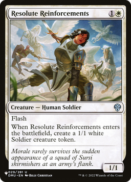Resolute Reinforcements (LIST-029/281) - The List