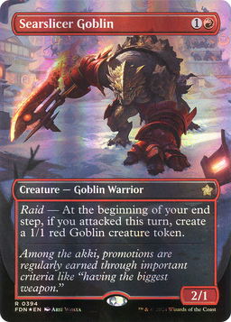 Searslicer Goblin (Borderless) (Mana Foil) (FDN-394) - Foundations Foil