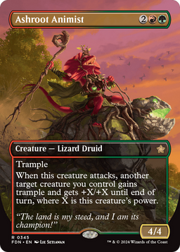 Ashroot Animist (Borderless) (FDN-345) - Foundations Foil