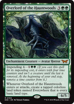 Overlord of the Hauntwoods (DSK-194) - Duskmourn: House of Horror: (enchantment) Foil