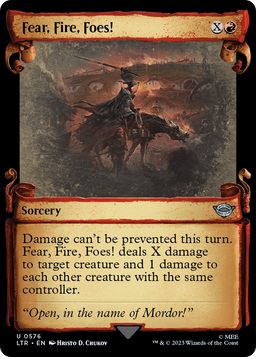 Fear, Fire, Foes! (Showcase Scrolls) (LTR-576) - The Lord of the Rings: Tales of Middle-earth: (Showcase) Foil