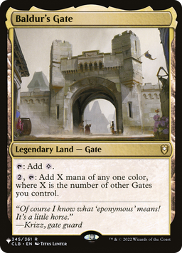 Baldur's Gate (LIST-345/361) - The List