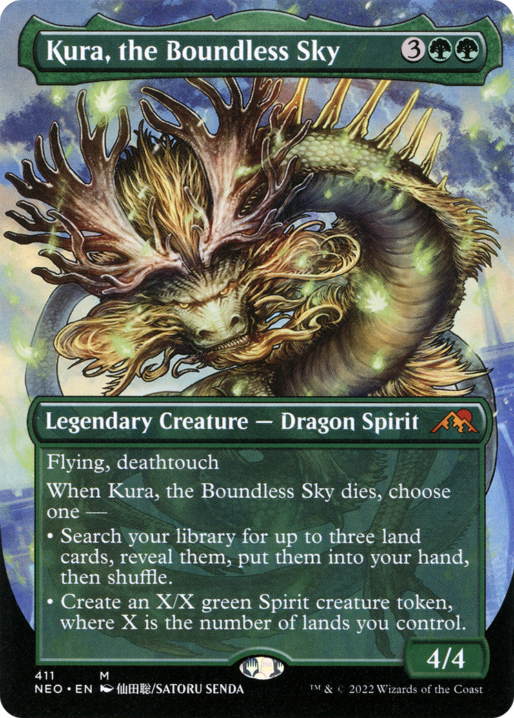 Kura, the Boundless Sky (Borderless) (NEO-411) - Kamigawa: Neon Dynasty Foil