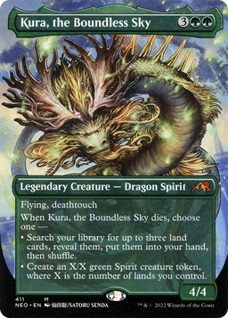 Kura, the Boundless Sky (Borderless) (NEO-411) - Kamigawa: Neon Dynasty Foil