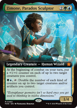 Zimone, Paradox Sculptor (Extended Art) (FDN-483) - Foundations: (Extended Art) Foil
