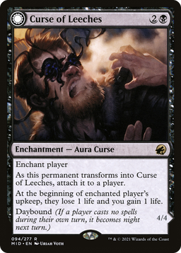 Curse of Leeches (MID-094) - Innistrad: Midnight Hunt: (Double Faced Transform) Foil