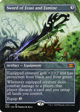Sword of Feast and Famine (Borderless) (2XM-364) - Double Masters Foil