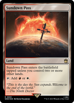 Sundown Pass (Surge Foil) (WHO-901) - Doctor Who Foil