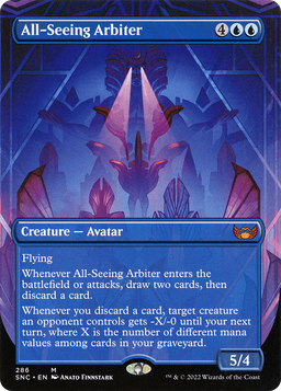 All-Seeing Arbiter (Borderless) (SNC-286) - Streets of New Capenna Foil