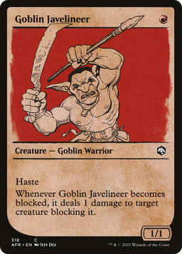 Goblin Javelineer (Showcase) (AFR-318) - Adventures in the Forgotten Realms: (Showcase) Foil