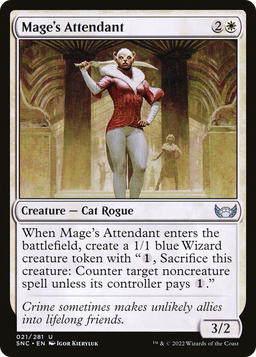 Mage's Attendant (SNC-021) - Streets of New Capenna Foil