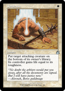 Condemn (Retro Frame) (RVR-304) - Ravnica Remastered Foil