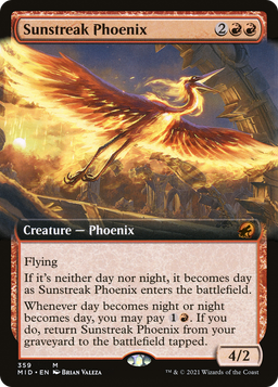 Sunstreak Phoenix (Extended Art) (MID-359) - Innistrad: Midnight Hunt: (Extended Art)