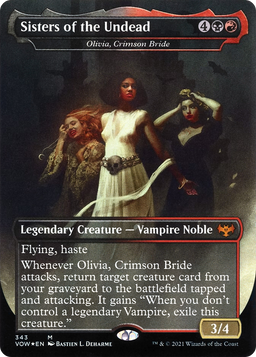 Sisters of the Undead - Olivia, Crimson Bride (VOW-343) - Innistrad: Crimson Vow / Sisters of the Undead (Borderless) Foil