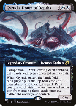 Gyruda, Doom of Depths (Extended Art) (IKO-351) - Ikoria: Lair of Behemoths: (companion, Extended Art) Foil