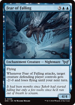Fear of Falling (DSK-056) - Duskmourn: House of Horror: (enchantment) Foil
