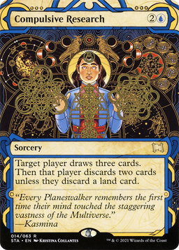 Compulsive Research (STA-014) - Strixhaven Mystical Archive: (Showcase) (Borderless) Foil