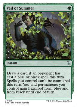 Veil of Summer (White Border) (MB2-075) - Mystery Booster 2