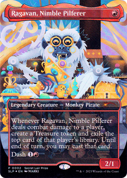 Ragavan, Nimble Pilferer (SLP-002) - Secret Lair Showdown (Borderless) Foil
