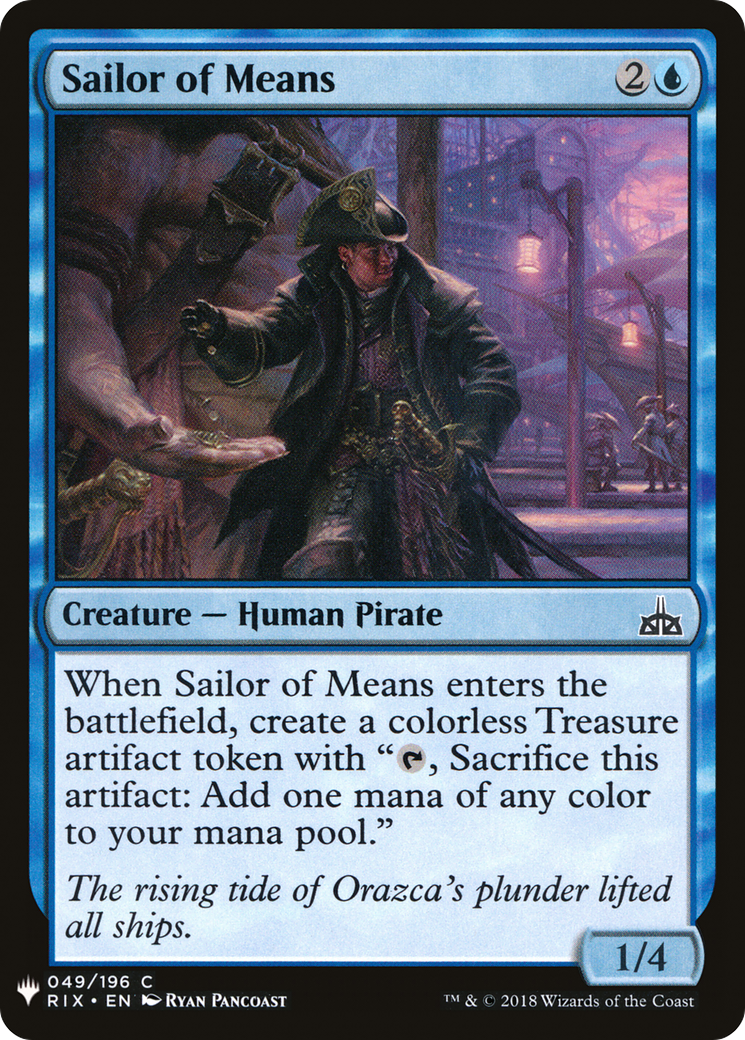 Sailor of Means (LIST-RIX-49) - The List