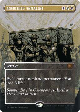Anguished Unmaking (Textured Foil) (OTP-074) - Breaking News (Borderless) Foil