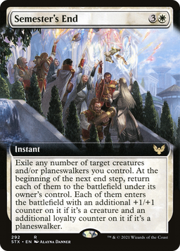 Semester's End (Extended Art) (STX-292) - Strixhaven: School of Mages: (Extended Art)