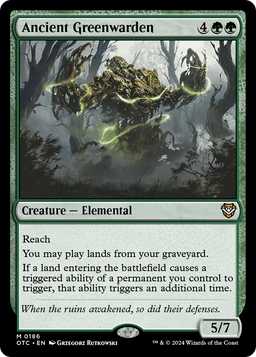 Ancient Greenwarden (OTC-186) - Outlaws of Thunder Junction Commander