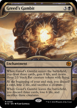 Greed's Gambit (Showcase) (BIG-038) - The Big Score: (Showcase) Foil