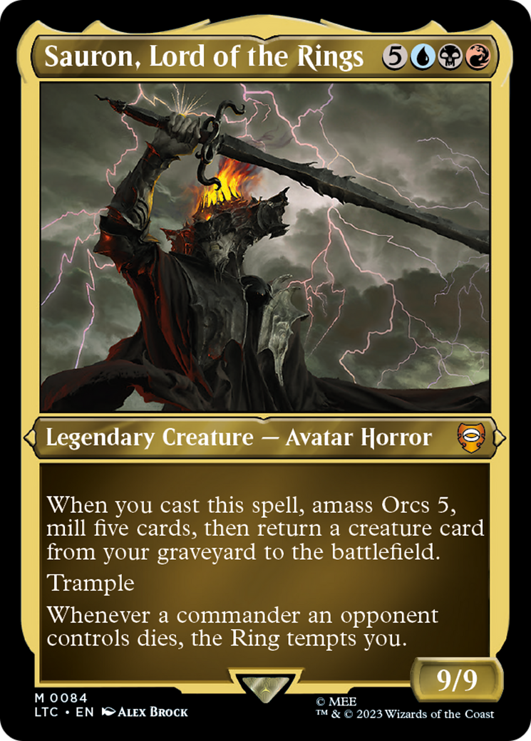 Sauron, Lord of the Rings (LTC-084) - Tales of Middle-earth Commander Etched Foil