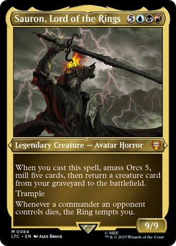 Sauron, Lord of the Rings (LTC-084) - Tales of Middle-earth Commander Etched Foil
