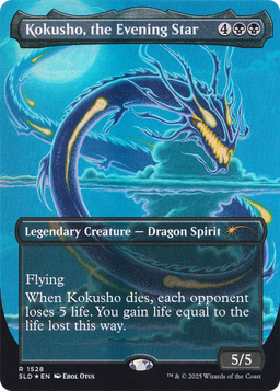 Kokusho, the Evening Star (Rainbow Foil) (SLD-1528) - Secret Lair Drop (Borderless) Foil