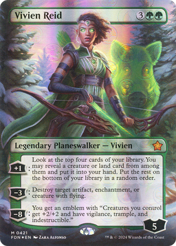 Vivien Reid (Borderless) (Mana Foil) (FDN-421) - Foundations Foil