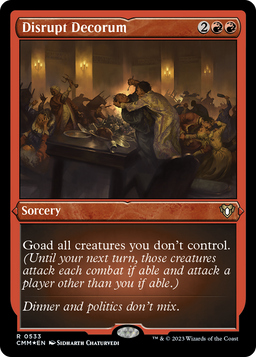 Disrupt Decorum (CMM-533) - Commander Masters Etched Foil