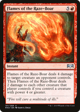 Flames of the Raze-Boar (RNA-101) - Ravnica Allegiance