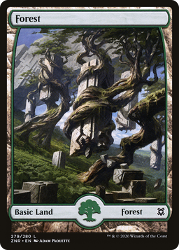Forest (279) - Full Art (ZNR-279) - Zendikar Rising: (Full Art) Foil