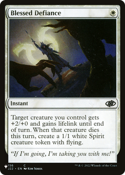 Blessed Defiance (LIST-J22-156) - The List