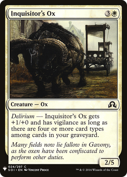 Inquisitor's Ox (LIST-SOI-24) - The List