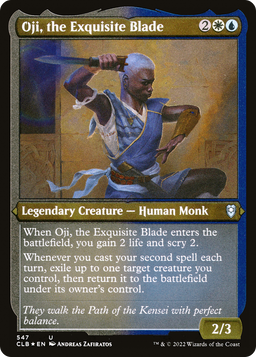 Oji, the Exquisite Blade (CLB-547) - Commander Legends: Battle for Baldur's Gate Etched Foil