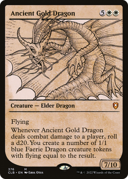 Ancient Gold Dragon (Showcase) (CLB-376) - Commander Legends: Battle for Baldur's Gate: (Showcase)