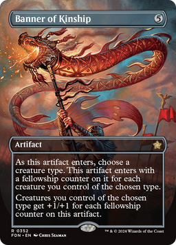 Banner of Kinship (Borderless) (FDN-352) - Foundations Foil