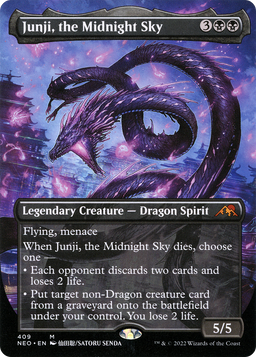 Junji, the Midnight Sky (Borderless) (NEO-409) - Kamigawa: Neon Dynasty
