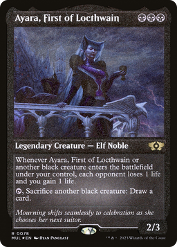Ayara, First of Locthwain (Foil Etched) (MUL-078) - Multiverse Legends Foil
