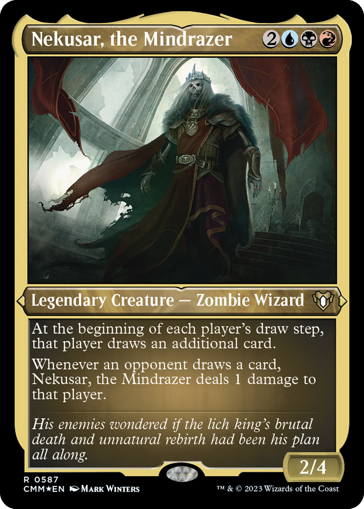 Nekusar, the Mindrazer (CMM-587) - Commander Masters Etched Foil